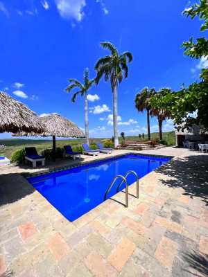 new pool at the hunting lodge